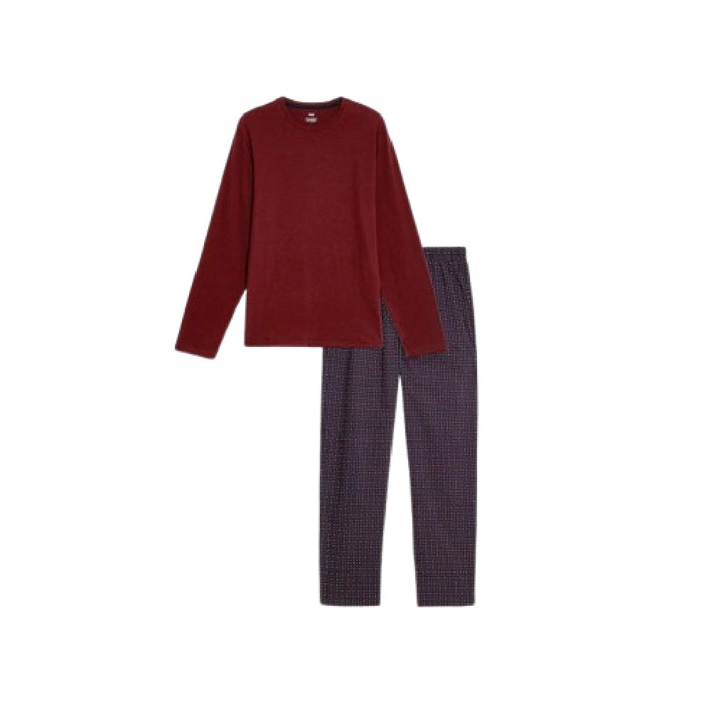 Marks & Spencer Pure Cotton Geometric Print Pyjama Set