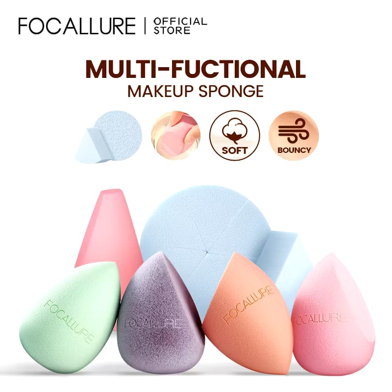 FCL Internasional Indonesia FOCALLURE Makeup Sponge Soft Microfiber Velvet