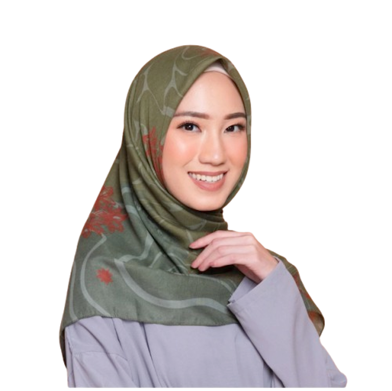 ZM Zaskia Mecca Maluku Olive Scarf 1
