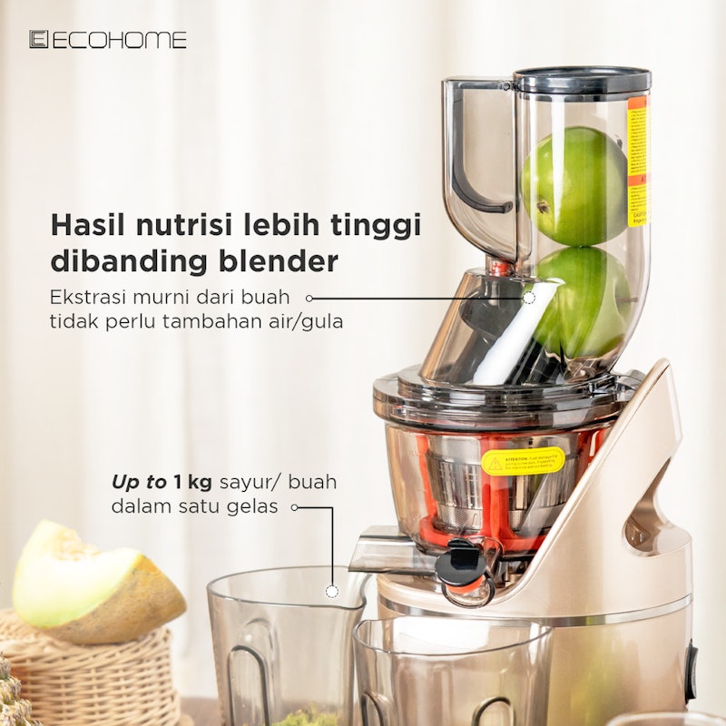 Ecohome Slow Juicer Big Mouth 3