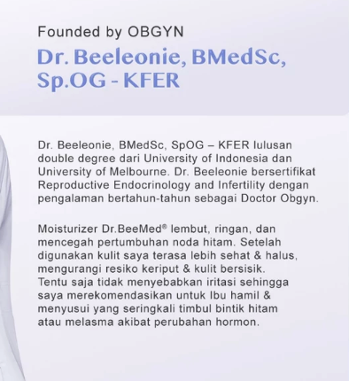 Docbee Deca Indonesia  Dr. BeeMed Bee Gentle Balancing Moisturizer