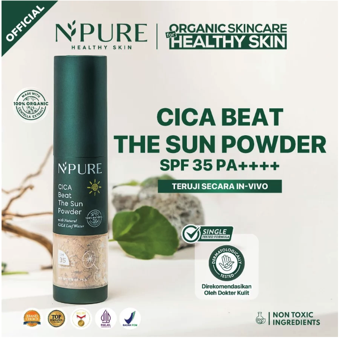 Penta Natural Kosmetindo N'PURE CICA Beat The Sun Powder