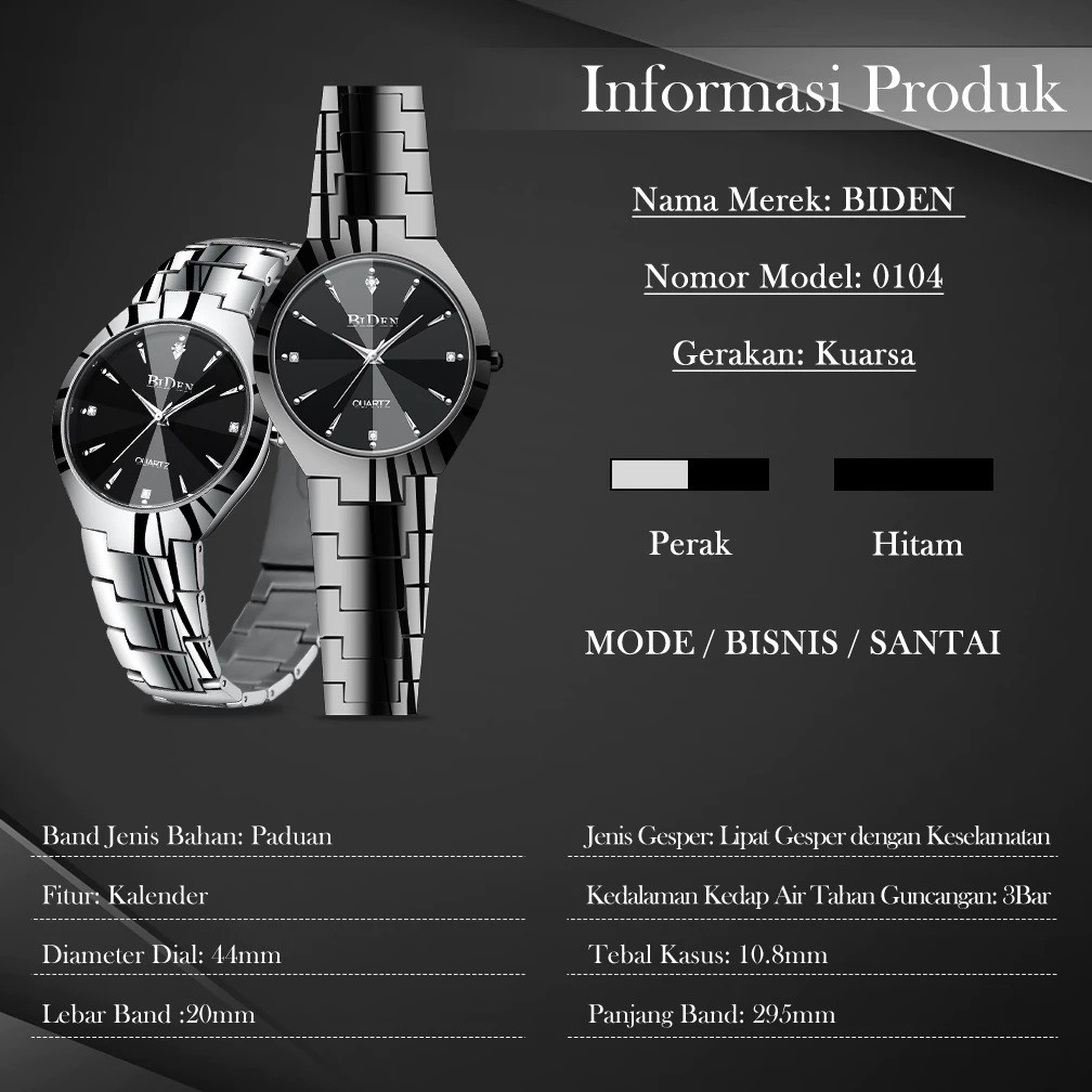  Biden Jam Tangan Couple 0104