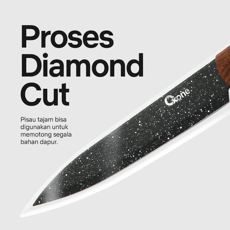 Oxone Black Marble Knife Set 3