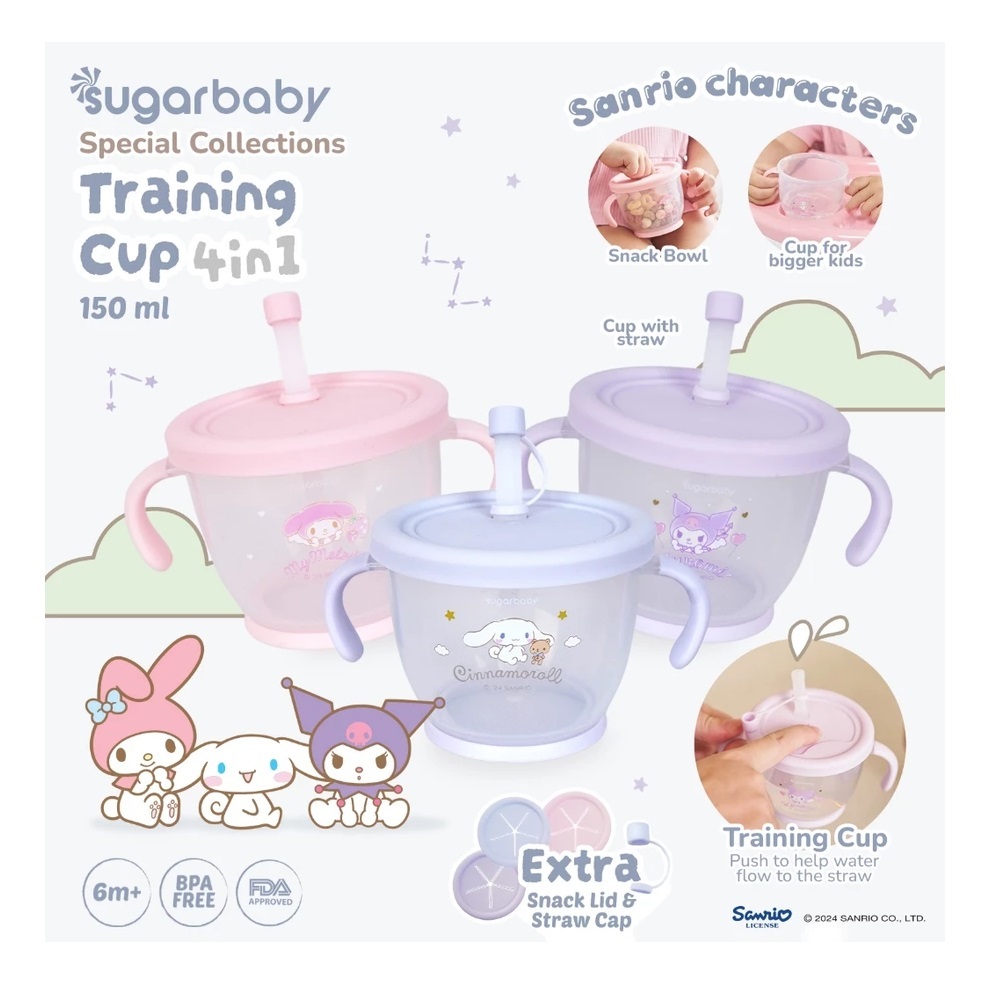 Kindalin Utama International Sugarbaby Training Cup 4 in 1 Sanrio Collection