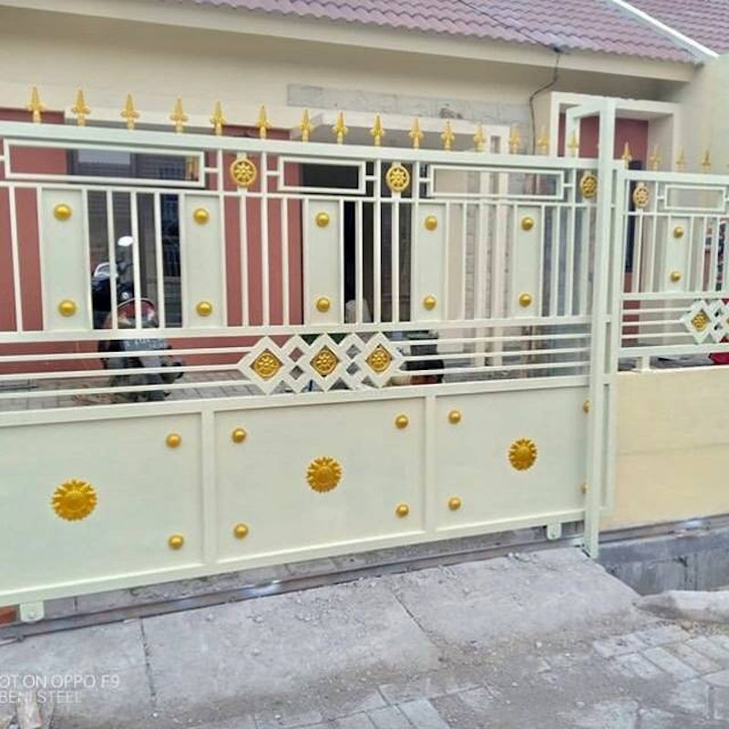 Pagar Pintu Gerbang Minimalis Full Aksesoris 4