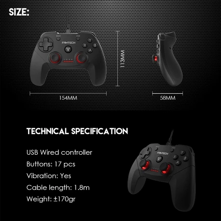 Fantech REVOLVER GP12 Gaming Controller Gamepad Joystick USB