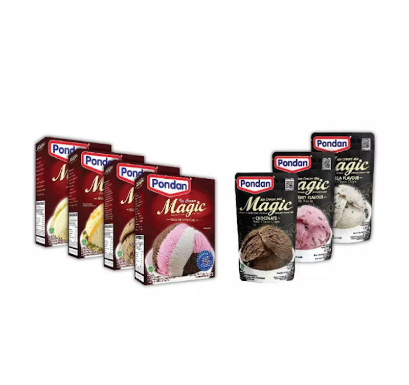 Pondan Magic Ice Cream Mix Chocolate with Choco Chips 5