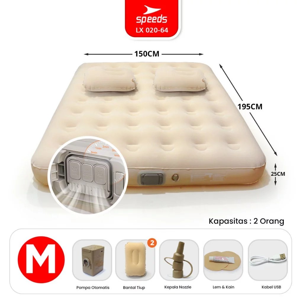  SPEEDS Kasur Angin Tiup M 020-65