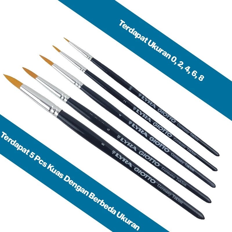 LYRA Set Taklon Round Brush LYR-569800
