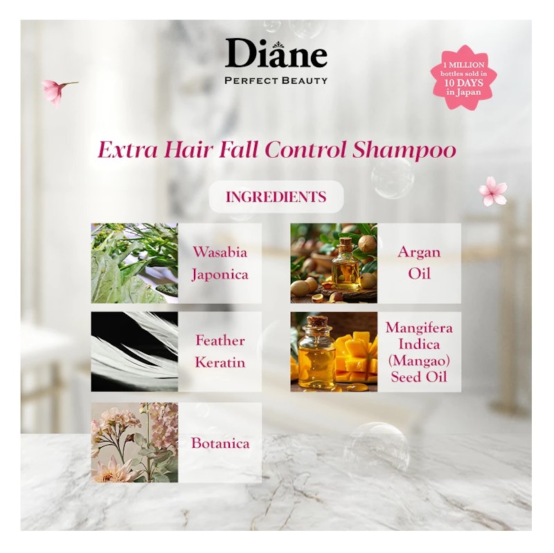 Diane Perfect Beauty Extra Hair Fall Control Shampoo 4