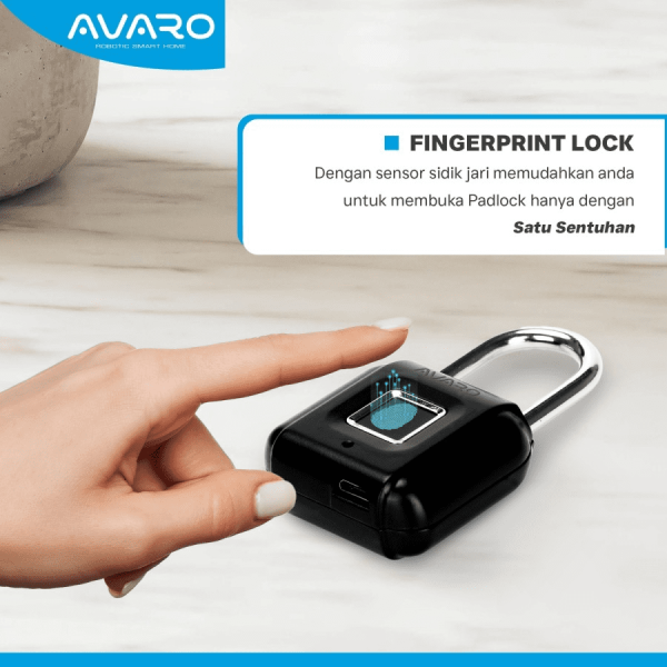AVARO Smart Padlock Gembok Fingerprint 2