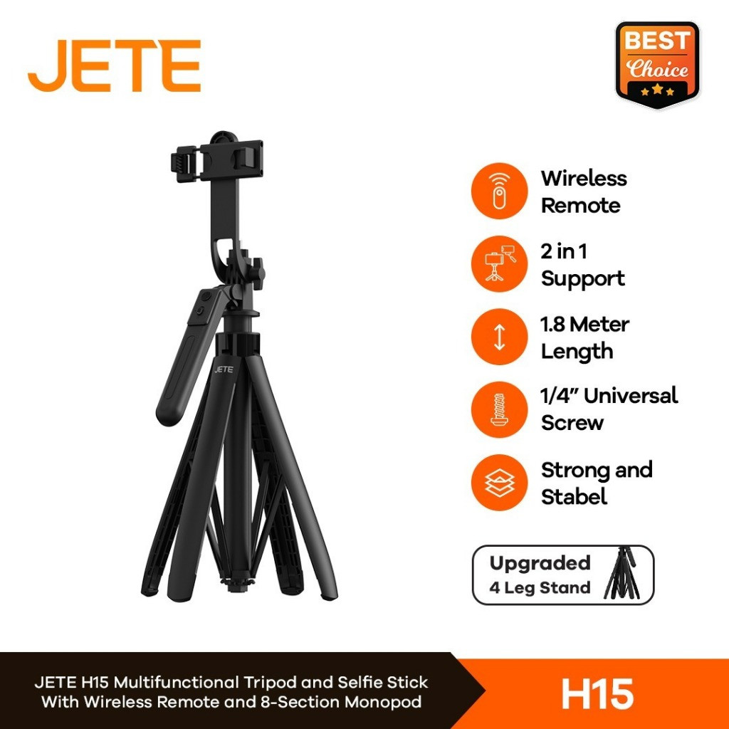 JETE Tripod Bluetooth Tongsis  2