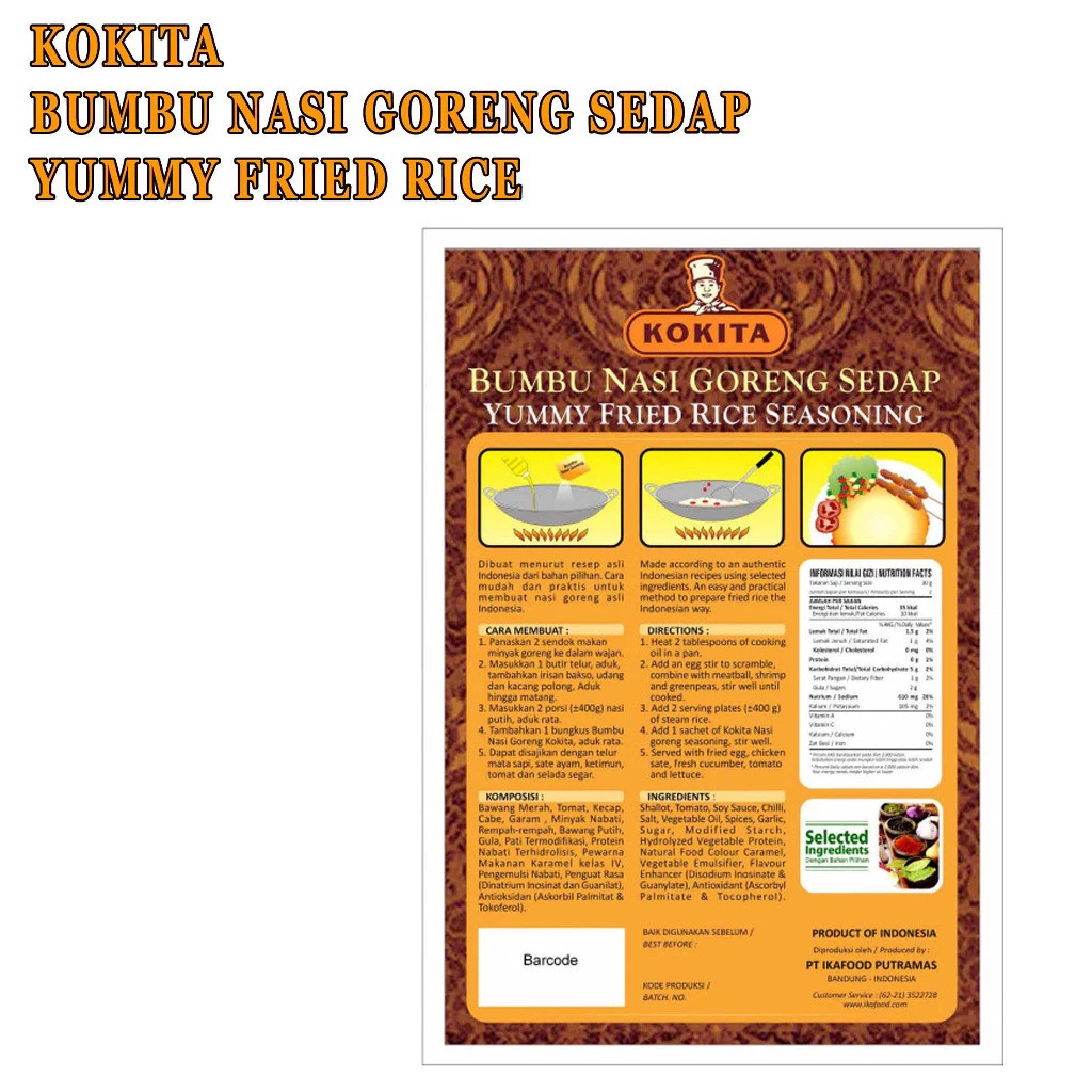 Ikafood Putramas Kokita Bumbu Nasi Goreng Sedap