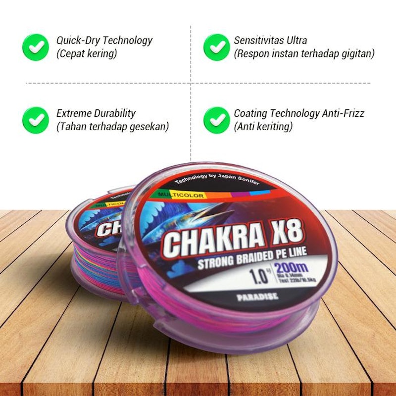 Chakra X8 Strong Braided PE Line 4