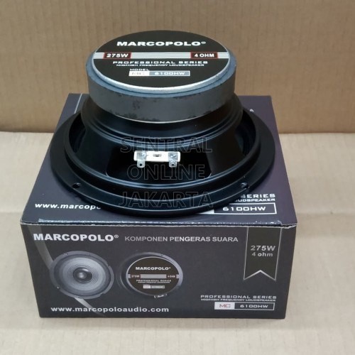 Marcopolo Audio Marcopolo Professional Series Midhigh Frequency Loudspeaker 6" MC 6100HW