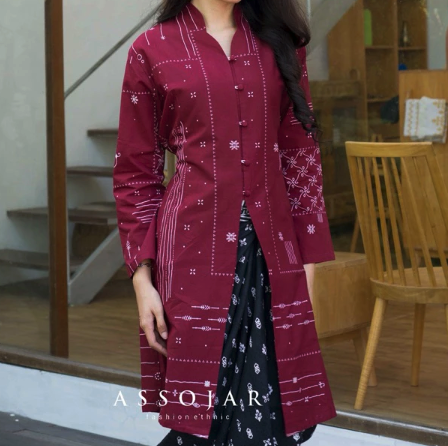 Assojar Fashion Ethnic Assojar Lekat Tunik Kebaya