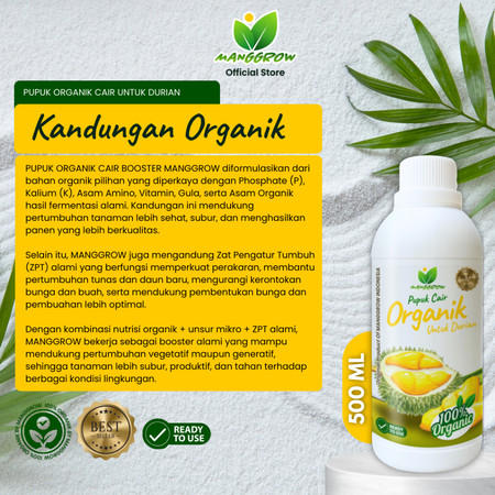 Manggrow Manggrow Pupuk Organik Cair Durian 500 ml 