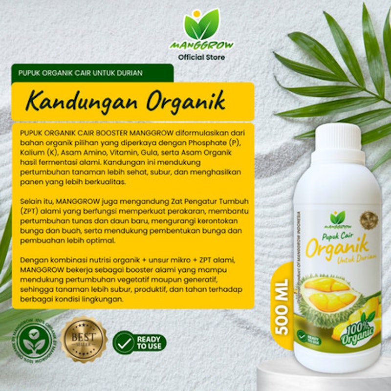Manggrow Pupuk Organik Cair Durian 500 ml 5