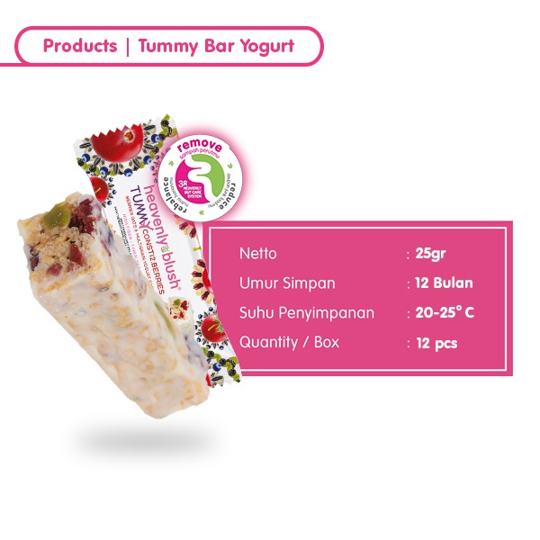 Heavenly Blush Tummy Yogurt Bar Berries