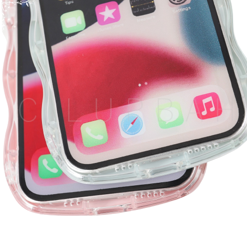 Clear Wavy Side Bumper Fullcover Case for iPhone 7 2