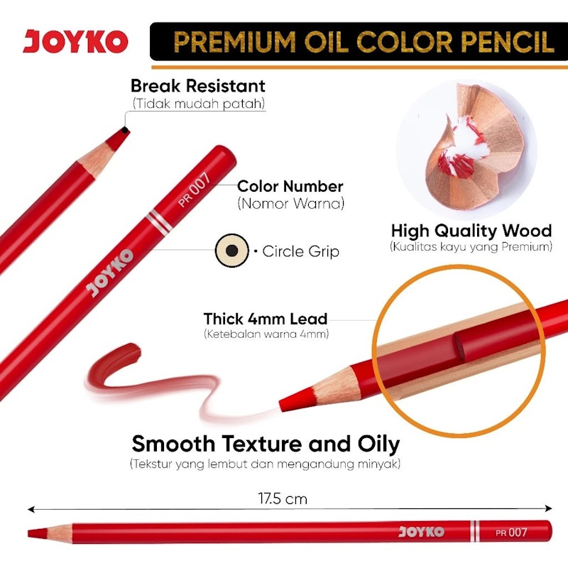 Joyko Premium Oil Color Pencil 3
