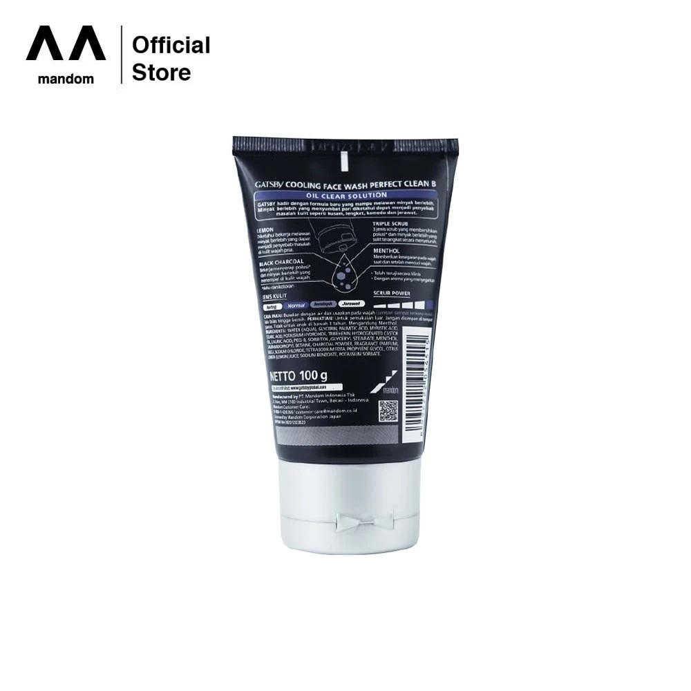 Mandom Indonesia Gatsby Cooling Face Wash Perfect Clean