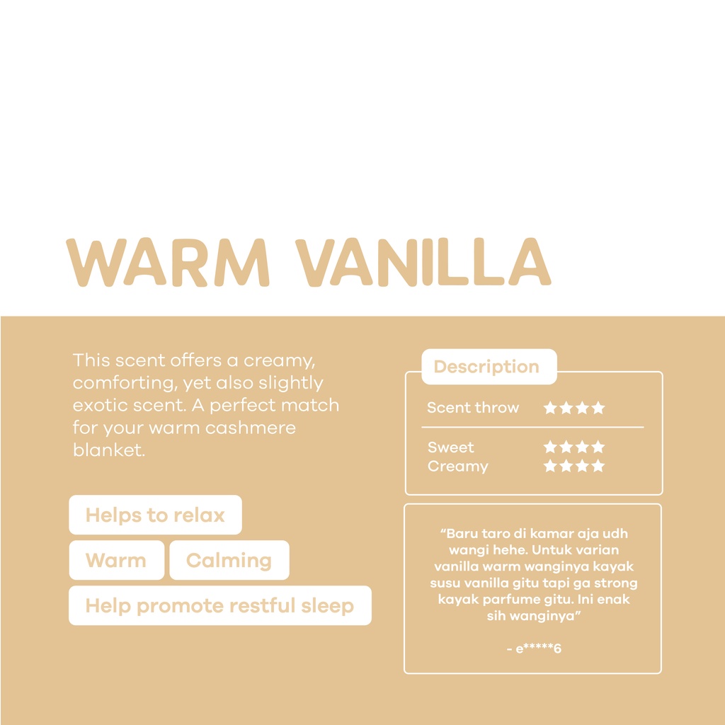 Warm Vanilla Scented Soy Candle