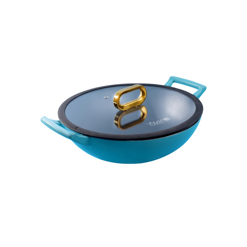 STEIN Cast Iron Enamel Wok 1