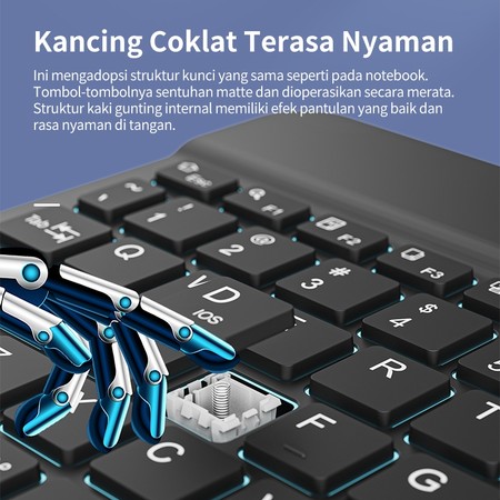  OLYPS Keyboard Bluetooth Black K16