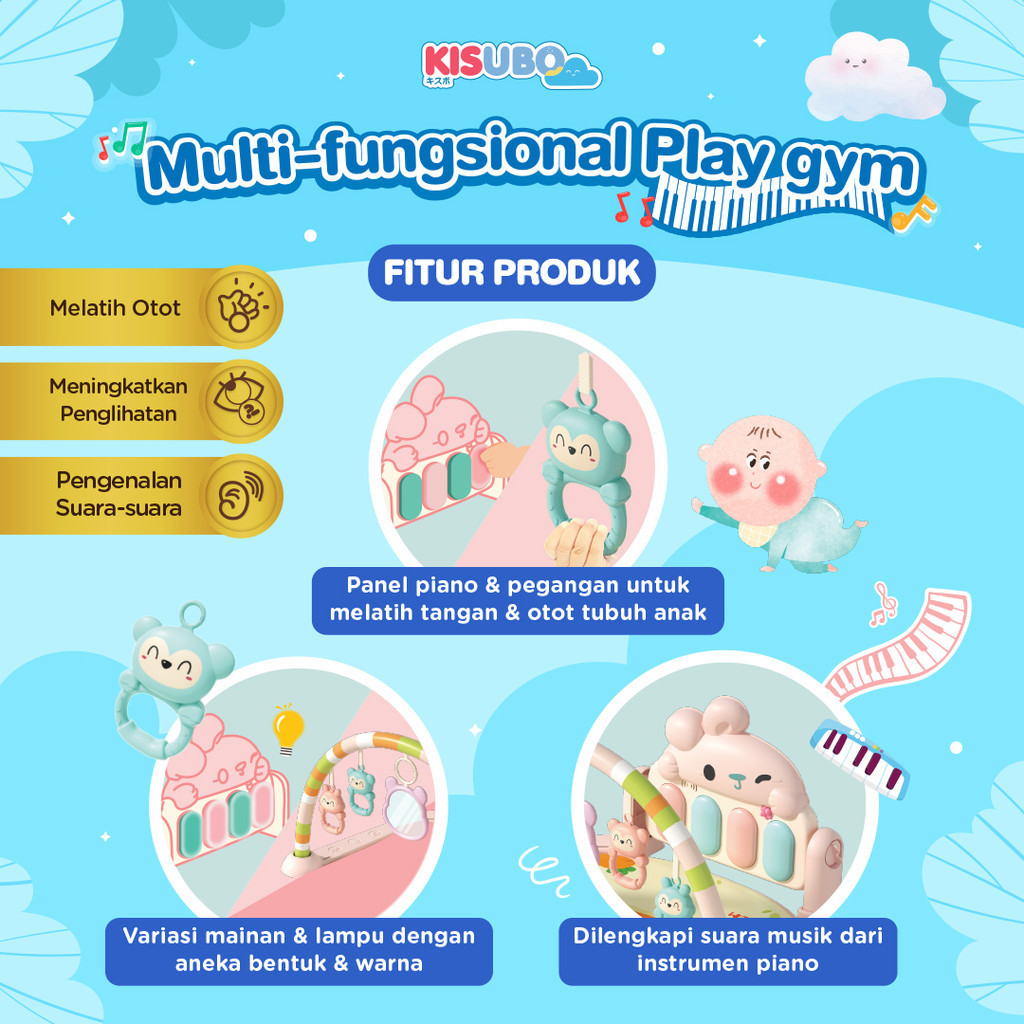 Kisubo Baby Kisubo Multi-Fungsional Play Gym