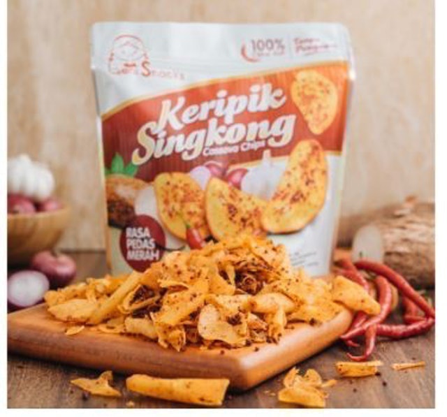 Keripik Singkong Pedas Merah