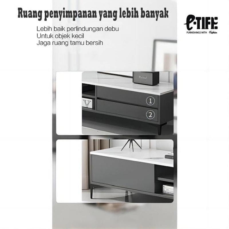 E-TIFE Meja TV Minimalis Modern Nordic 160cm 3