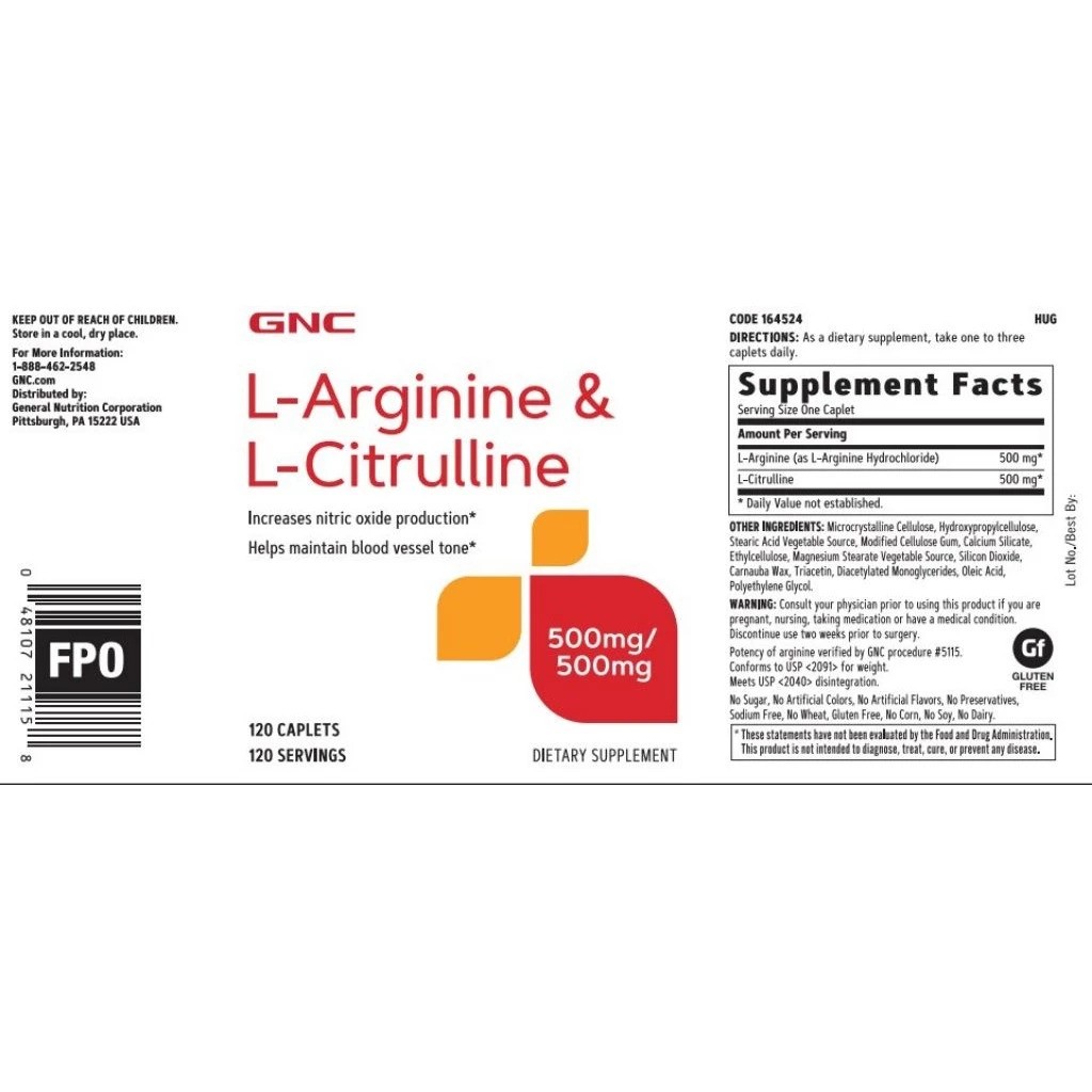  GNC L-Arginine & L-Citrulline 