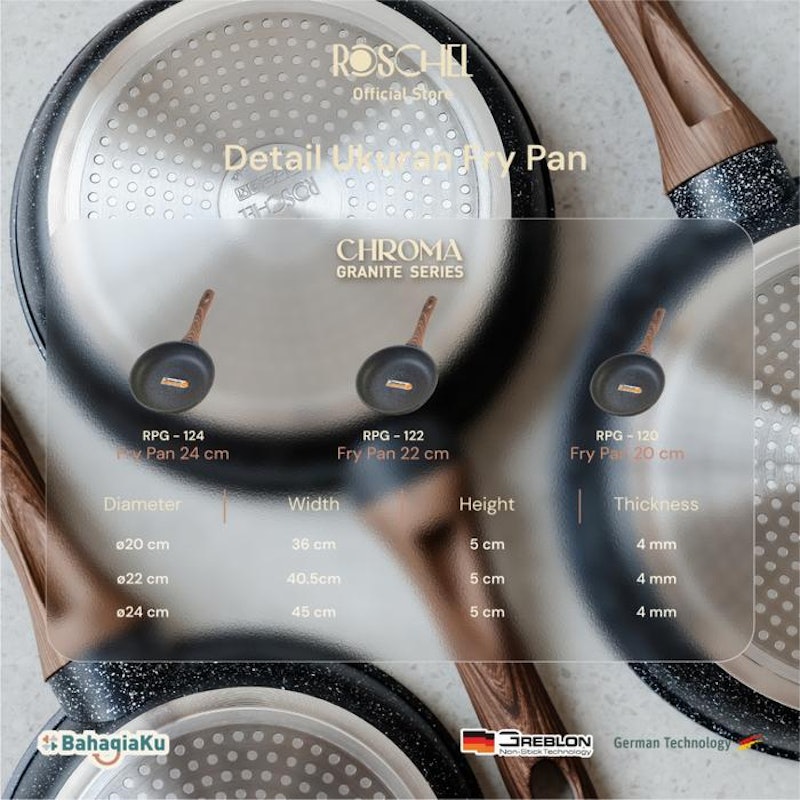 Roschel Chroma Granite Fry Pan 20 cm 5