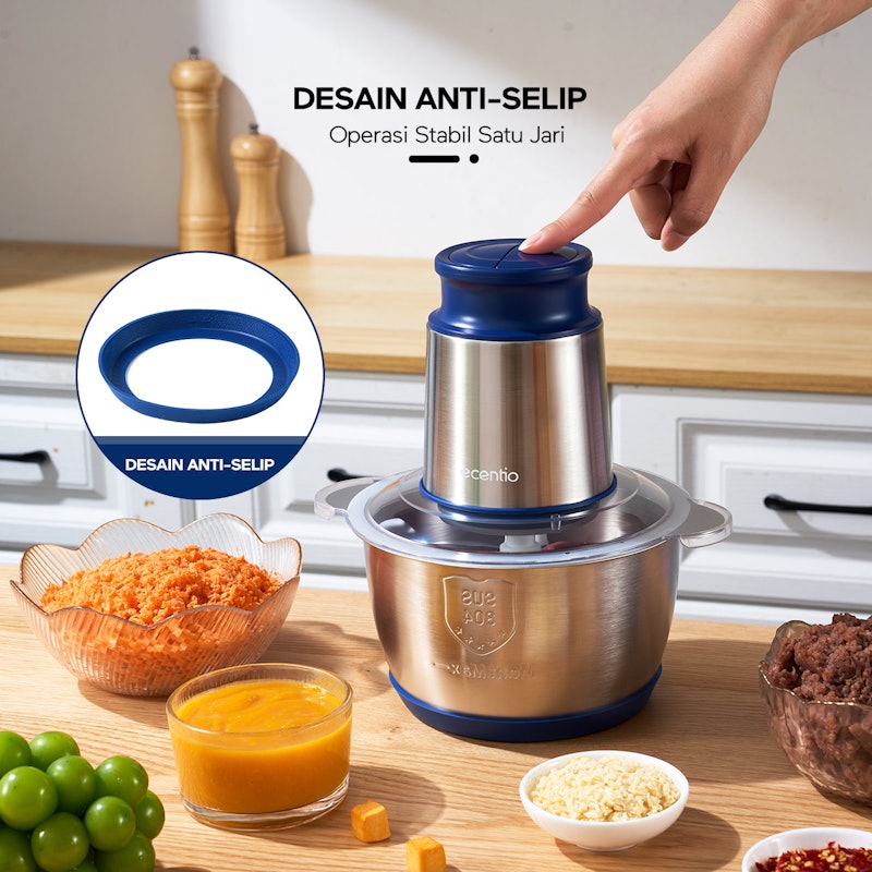 Ecentio Blender + Penggiling Daging Multifungsi 4-in-1 Stainless Steel 2