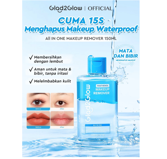  Glad2Glow Panthenol All In One Makeup Remover