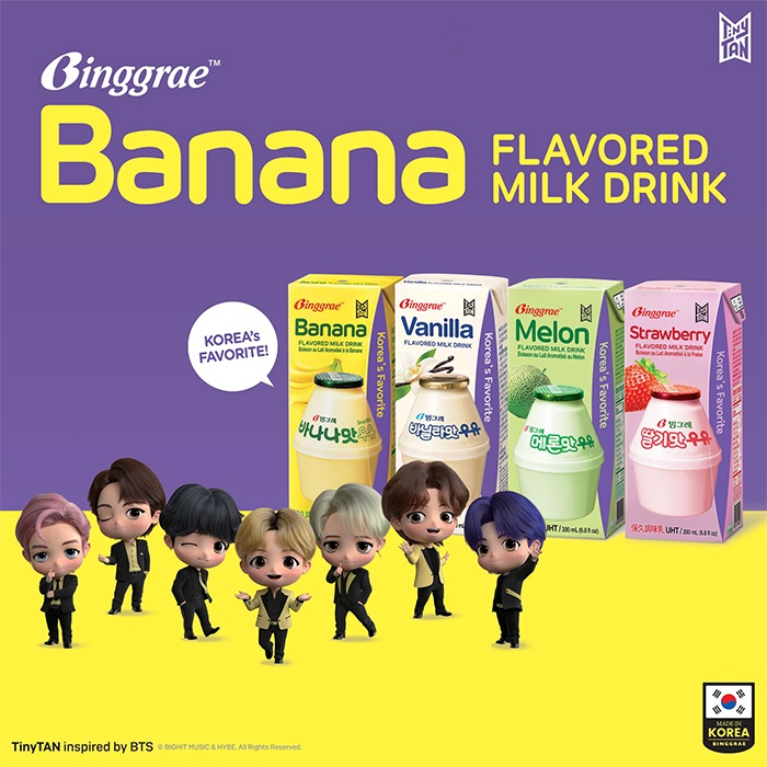 TinyTan BTS Banana Flavored Milk Drink