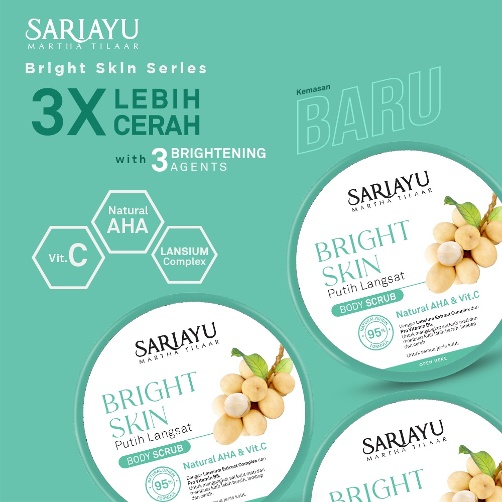 Martina Berto Sariayu Bright Skin Putih Langsat Body Scrub