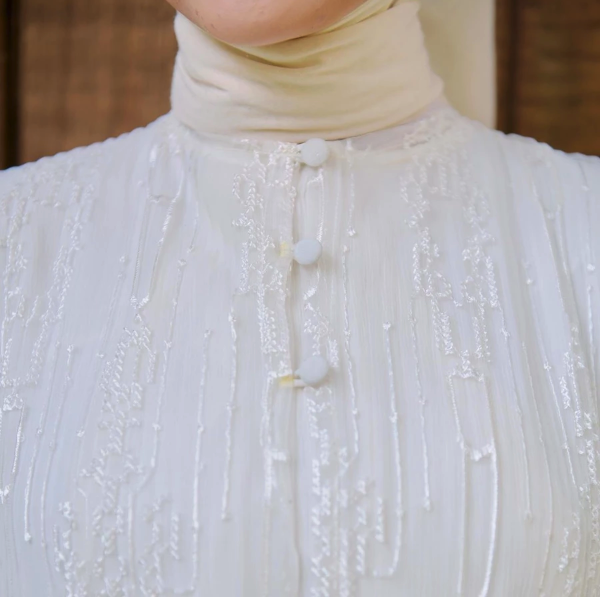 Kals Corpora Indonesia ZM Zaskia Mecca Zeta Gamis Wanita White Series Binar Samudra