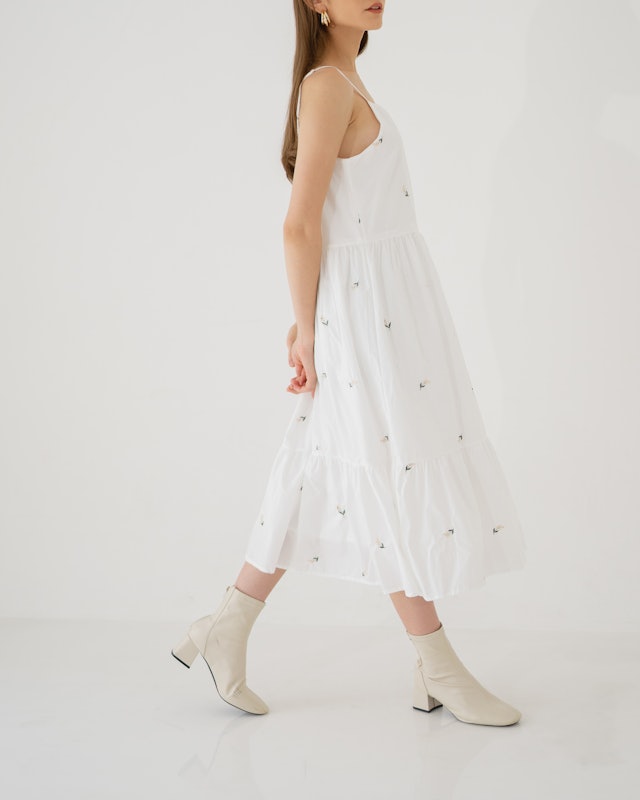 Dorothy Floral Embroidery Tiered Dress 2
