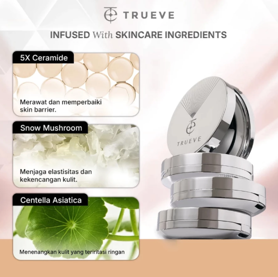 Natura Deca Kosmetika TRUEVE Velvet Hi-Cover Mesh Cushion MC01 Medium Cool