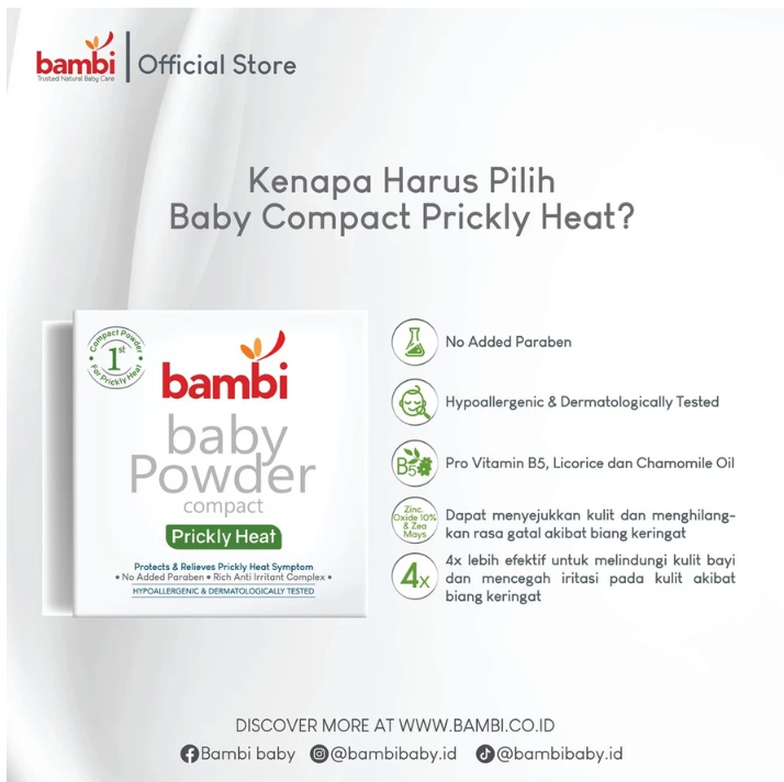 Fabindo Sejahtera Bambi Baby Compact Powder Prickly Heat
