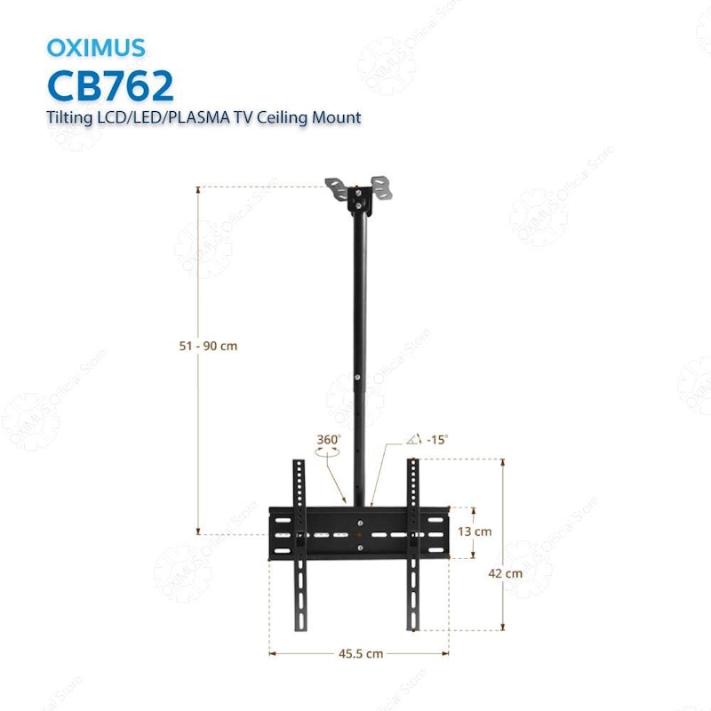 Oximus Bracket TV Ceiling 3