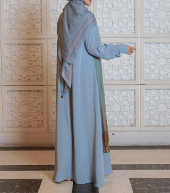 Elzatta Gamis Sarimbit Couple Geo Al-Bukhari Series Aqua Blue 3