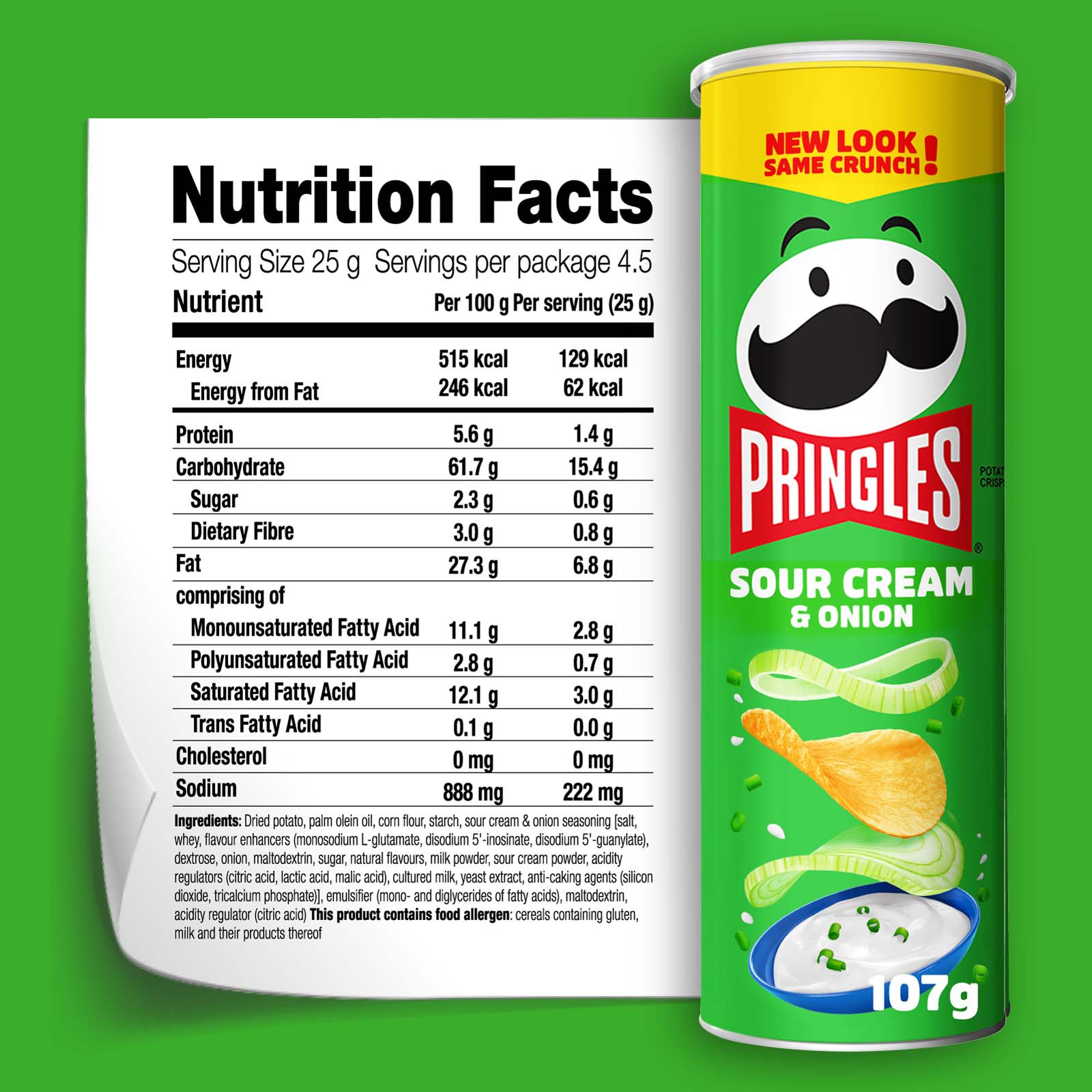 Kellogg’s Pringles Sour Cream & Onion 