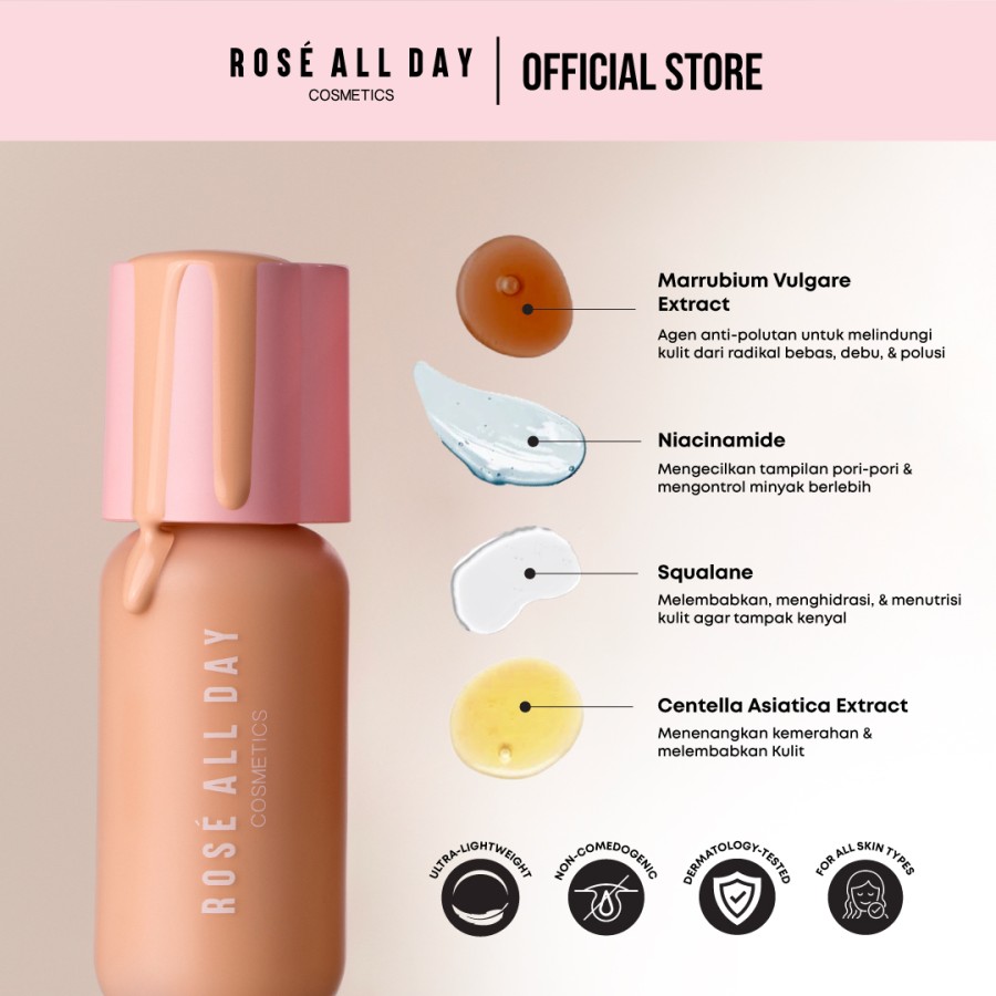 Rosé All Day The Realest Lightweight Skin Tint Toffee 3