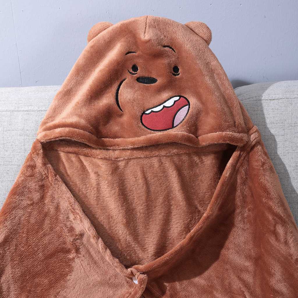 MINISO We Bare Bears Topi Selimut Dan Bantal Karakter 
