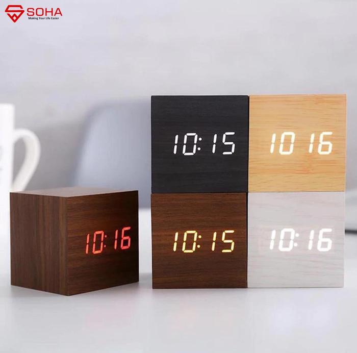  Soha Jam Digital Kayu LED  JD-11