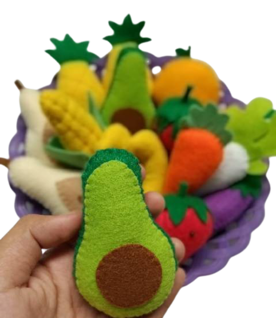  Magnet Kulkas Flanel Buah dan Sayur